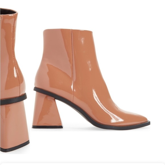 BP “Loren” Caramel Patent Leather Ankle Booties Size 7.5 – Excellent Condition - Picture 3 of 14
